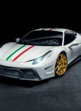 Vorsteiner VX Aero Glossy Carbon Fiber PP 1x1 Front Bumper w/Front Spoiler Ferrari 458 Italia 2010-2015                                     - FRV1110 - Image 4