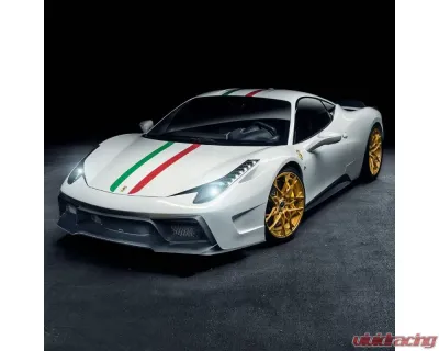 Vorsteiner VX Aero Glossy Carbon Fiber PP 1x1 Front Bumper w/Front Spoiler Ferrari 458 Italia 2010-2015 - FRV1110
