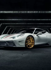 Vorsteiner VX Aero Glossy Carbon Fiber PP 1x1 Front Bumper w/Front Spoiler Ferrari 458 Italia 2010-2015                                     - FRV1110 - Image 5