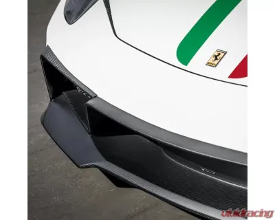 Vorsteiner VX Aero Glossy Carbon Fiber PP 1x1 Front Bumper w/Front Spoiler Ferrari 458 Italia 2010-2015 - FRV1110
