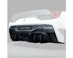 Vorsteiner VX Aero Glossy Carbon Fiber PP 1X1 Rear Bumper w/ Rear Diffuser Incl. Exhaust Tips Ferrari 458 Italia 2010-2015