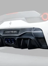 Vorsteiner VX Aero Glossy Carbon Fiber PP 1X1 Rear Bumper w/ Rear Diffuser Incl. Exhaust Tips Ferrari 458 Italia 2010-2015                                     - FRV1140 - Image 7