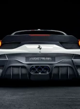 Vorsteiner VX Aero Glossy Carbon Fiber PP 1X1 Rear Bumper w/ Rear Diffuser Incl. Exhaust Tips Ferrari 458 Italia 2010-2015                                     - FRV1140 - Image 3