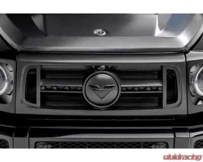 Vorsteiner Glossy Carbon Fiber PP 2x2 Front Grille w/ Separate Center V Part Piece Mercedes Benz G63 AMG 2018+ - MEV2005
