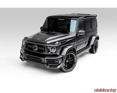 Vorsteiner Glossy Carbon Fiber PP 2x2 Front Grille w/ Separate Center V Part Piece Mercedes Benz G63 AMG 2018+ - MEV2005