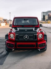 Vorsteiner Glossy Carbon Fiber PP 2x2 Front Grille w/ Separate Center V Part Piece Mercedes Benz G63 AMG 2018+                                     - MEV2005 - Image 11