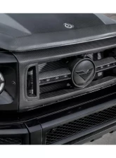 Vorsteiner Glossy Carbon Fiber PP 2x2 Front Grille w/ Separate Center V Part Piece Mercedes Benz G63 AMG 2018+                                     - MEV2005 - Image 12