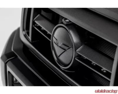 Vorsteiner Glossy Carbon Fiber PP 2x2 Front Grille w/ Separate Center V Part Piece Mercedes Benz G63 AMG 2018+ - MEV2005
