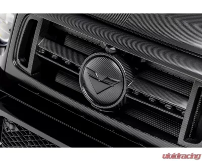 Vorsteiner Glossy Carbon Fiber PP 2x2 Front Grille w/ Separate Center V Part Piece Mercedes Benz G63 AMG 2018+ - MEV2005