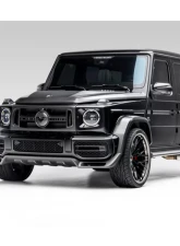 Vorsteiner Glossy Carbon Fiber PP 2x2 Front Grille w/ Separate Center V Part Piece Mercedes Benz G63 AMG 2018+                                     - MEV2005 - Image 7