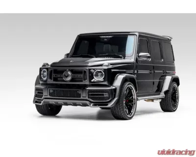 Vorsteiner Glossy Carbon Fiber PP 2x2 Front Grille w/ Separate Center V Part Piece Mercedes Benz G63 AMG 2018+ - MEV2005