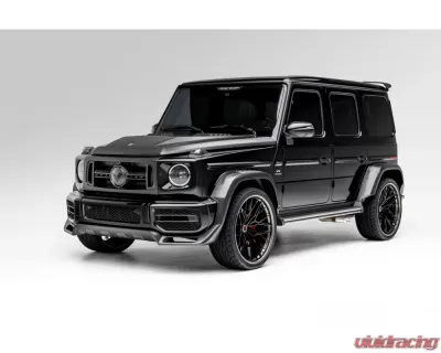 Vorsteiner Glossy Carbon Fiber PP 2x2 Front Grille w/ Separate Center V Part Piece Mercedes Benz G63 AMG 2018+ - MEV2005