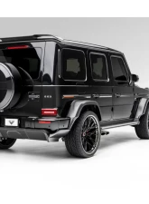 Vorsteiner Glossy Carbon Fiber PP 2x2 Rear Diffuser Mercedes Benz G63 AMG 2018+                                     - MEV2050 - Image 7