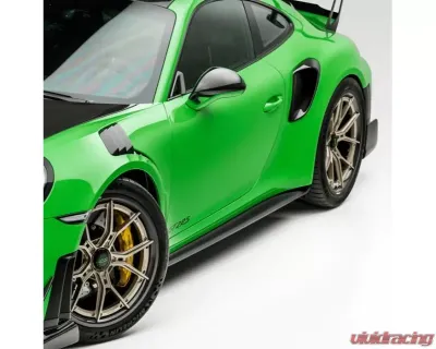 Vorsteiner 2x2 Satin Carbon Fiber PP Side Skirts Porsche 991 GT2 GW9 Aero Program 2017-2019 - POV2031