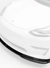 Vorsteiner Volta Glossy Carbon Fiber PP 2x2 Aero Front Spoiler Tesla Model 3 2017+                                     - TEV1010 - Image 7