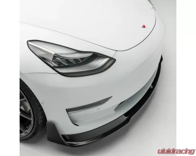 Vorsteiner Volta Glossy Carbon Fiber PP 2x2 Aero Front Spoiler Tesla Model 3 2017+ - TEV1010