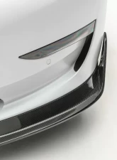 Vorsteiner Volta Glossy Carbon Fiber PP 2x2 Aero Front Spoiler Tesla Model 3 2017+                                     - TEV1010 - Image 6