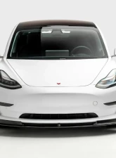 Vorsteiner Volta Glossy Carbon Fiber PP 2x2 Aero Front Spoiler Tesla Model 3 2017+                                     - TEV1010 - Image 7