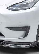 Vorsteiner Glossy Carbon Fiber PP 2x2 Add-On Aero Bumper Flares Tesla Model Y 2020+                                     - TEV2010 - Image 2