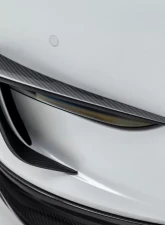 Vorsteiner Glossy Carbon Fiber PP 2x2 Add-On Aero Bumper Flares Tesla Model Y 2020+                                     - TEV2010 - Image 3