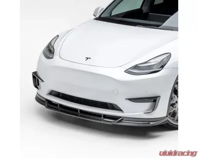 Vorsteiner Glossy Carbon Fiber PP 2x2 Add-On Aero Bumper Flares Tesla Model Y 2020+ - TEV2010