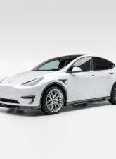 Vorsteiner Glossy Carbon Fiber PP 2x2 Add-On Aero Bumper Flares Tesla Model Y 2020+                                     - TEV2010 - Image 6