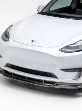 Vorsteiner Glossy Carbon Fiber PP 2x2 Aero Front Spoiler Tesla Model Y 2020+                                     - TEV2020 - Image 2