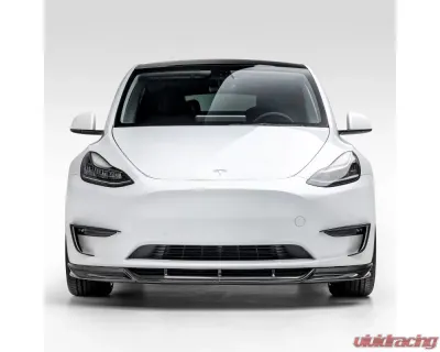 Vorsteiner Glossy Carbon Fiber PP 2x2 Aero Front Spoiler Tesla Model Y 2020+ - TEV2020