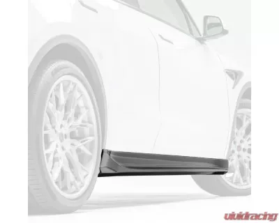 Vorsteiner Glossy Carbon Fiber PP 2x2 Aero Side Skirts Tesla Model Y 2020+ - TEV2030