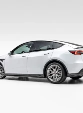 Vorsteiner Glossy Carbon Fiber PP 2x2 Aero Side Skirts Tesla Model Y 2020+                                     - TEV2030 - Image 3