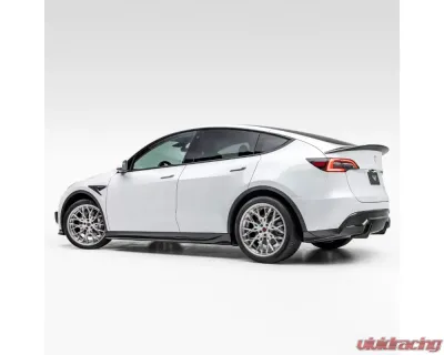 Vorsteiner Glossy Carbon Fiber PP 2x2 Aero Side Skirts Tesla Model Y 2020+ - TEV2030