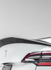 Vorsteiner Glossy Carbon Fiber PP 2x2 Aero Decklid Spoiler Tesla Model Y 2020+                                     - TEV2060 - Image 3