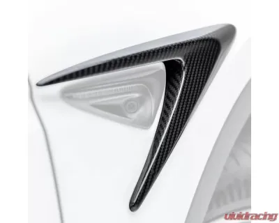 Vorsteiner Glossy Carbon Fiber PP 2x2 Add-On Aero Fender Vents Tesla Model Y 2020+ - TEV2090