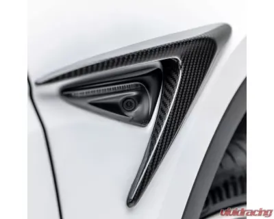 Vorsteiner Glossy Carbon Fiber PP 2x2 Add-On Aero Fender Vents Tesla Model Y 2020+ - TEV2090