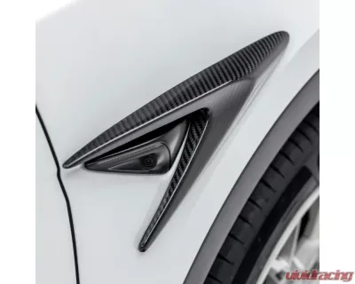 Vorsteiner Glossy Carbon Fiber PP 2x2 Add-On Aero Fender Vents Tesla Model Y 2020+ - TEV2090