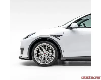 Vorsteiner Glossy Carbon Fiber PP 2x2 Add-On Aero Fender Vents Tesla Model Y 2020+ - TEV2090