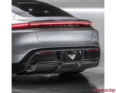 Vorsteiner PP 2x2 Glossy Carbon Fiber Aero Rear Diffuser Porsche Taycan Turbo | Turbo S GW9 2020-2022 - POV3050