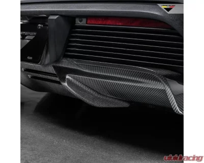 Vorsteiner PP 2x2 Glossy Carbon Fiber Aero Rear Diffuser Porsche Taycan Turbo | Turbo S GW9 2020-2022 - POV3050