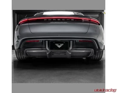 Vorsteiner PP 2x2 Glossy Carbon Fiber Aero Rear Diffuser Porsche Taycan Turbo | Turbo S GW9 2020-2022 - POV3050