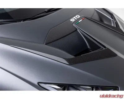 Vorsteiner Aero Hood Ducts Carbon Fiber PP 2x2 Glossy Lamborghini Huracan STO VRS Program 2021+ - 4045LOV