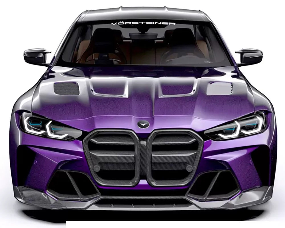 Vorsteiner GTS-V Glossy Carbon Fiber PP 2x2 Aero Front Bumper BMW M3 | M4 G8X VRS Program 2020+ - BMV3310