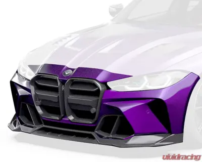 Vorsteiner GTS-V Glossy Carbon Fiber PP 2x2 Aero Front Bumper BMW M3 | M4 G8X VRS Program 2020+ - BMV3310