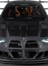 Vorsteiner GTS-V Aero Hood Glossy Carbon Fiber PP 2x2 BMW M3 | M4 G8X VRS Program 2020+                                     - BMV3380 - Image 5