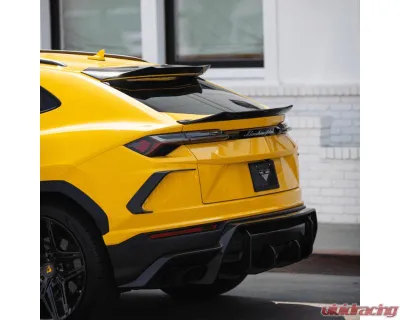 Vorsteiner  Satin Carbon Fiber PP 2x2 Roof Spoiler End Cap Lamborghini Urus Performante Edizione Program 2023+ - 5016LOV