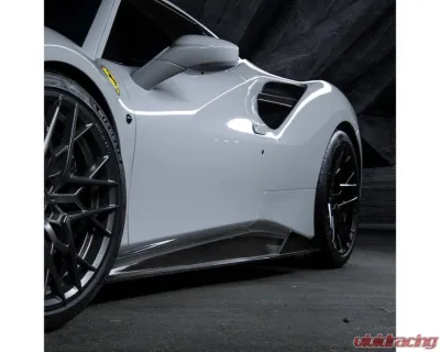 Vorsteiner Diavolo Aero Sideskirts Carbon Fiber PP 1x1 Glossy Ferrari 488 GTB 2015-2019 - FRV2030
