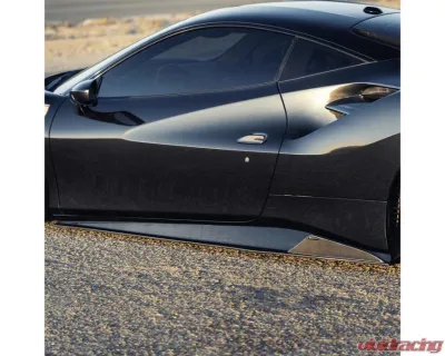 Vorsteiner Diavolo Aero Sideskirts Carbon Fiber PP 1x1 Glossy Ferrari 488 GTB 2015-2019 - FRV2030