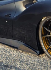 Vorsteiner Diavolo Aero Sideskirts Carbon Fiber PP 1x1 Glossy Ferrari 488 GTB 2015-2019                                     - FRV2030 - Image 8