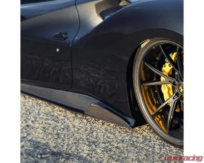 Vorsteiner Diavolo Aero Sideskirts Carbon Fiber PP 1x1 Glossy Ferrari 488 GTB 2015-2019 - FRV2030