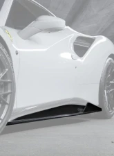 Vorsteiner Diavolo Aero Sideskirts Carbon Fiber PP 1x1 Glossy Ferrari 488 GTB 2015-2019                                     - FRV2030 - Image 9