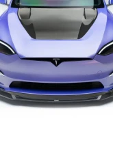 Vorsteiner  Satin Carbon Fiber PP 2x2 Front Spoiler  Tesla Model S Plaid VRS Program 2021+                                     - TEV3021 - Image 3